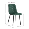 Scaun dining, material Velvet - culoare smarald / metal, DAMIA TIP 2