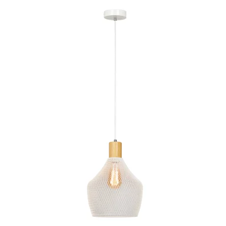 Lampa suspendata, alb/ natural, KOLEN