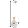 Lampa suspendata, alb/ natural, KOLEN