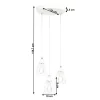 Lampa suspendata, alb/metal, OKIRA TIP 1