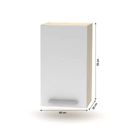 Cabinet superior, alb/stejar sonoma, NOVA PLUS NOPL-005-OH