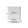 Cabinet superior batant 2DV, stejar sonoma/alb, NOVA PLUS NOPL-008-VH